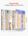 VEVOR Scrapbook Paper, 72 Sheets, 6 x 6 in Mixed Special Paper for VEVOR Die Cutting and Embossing Machine, Vibrant Color, Patterned Design for Decorations, Scrapbooking, Card Making, and DIY Crafting