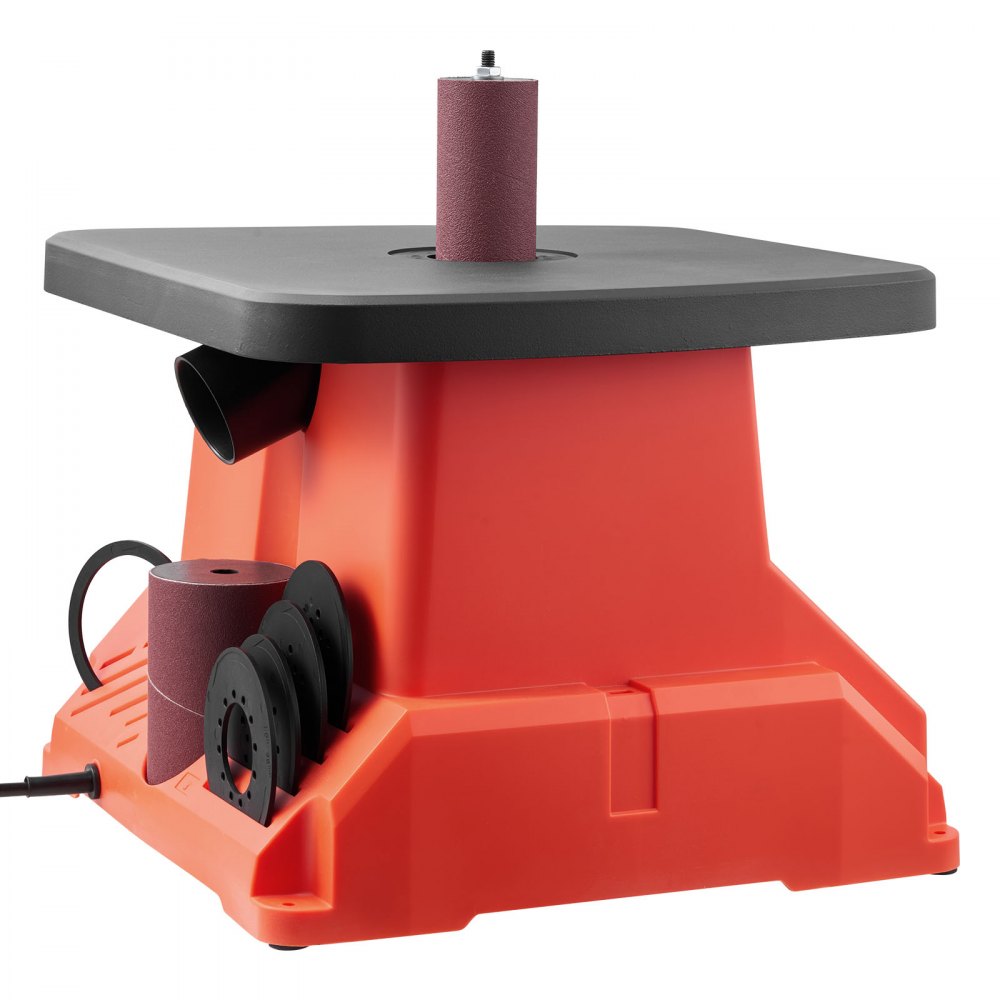 VEVOR Oscillating Spindle Sander, 2400RPM Benchtop Spindle Sander with 6 Sleeves (1/2"-3"), 5/8" Stroke & 15.4 x 16.3-inch Wide Worktable for Furniture Finishing, Crafts Sanding, DIY Woodworking