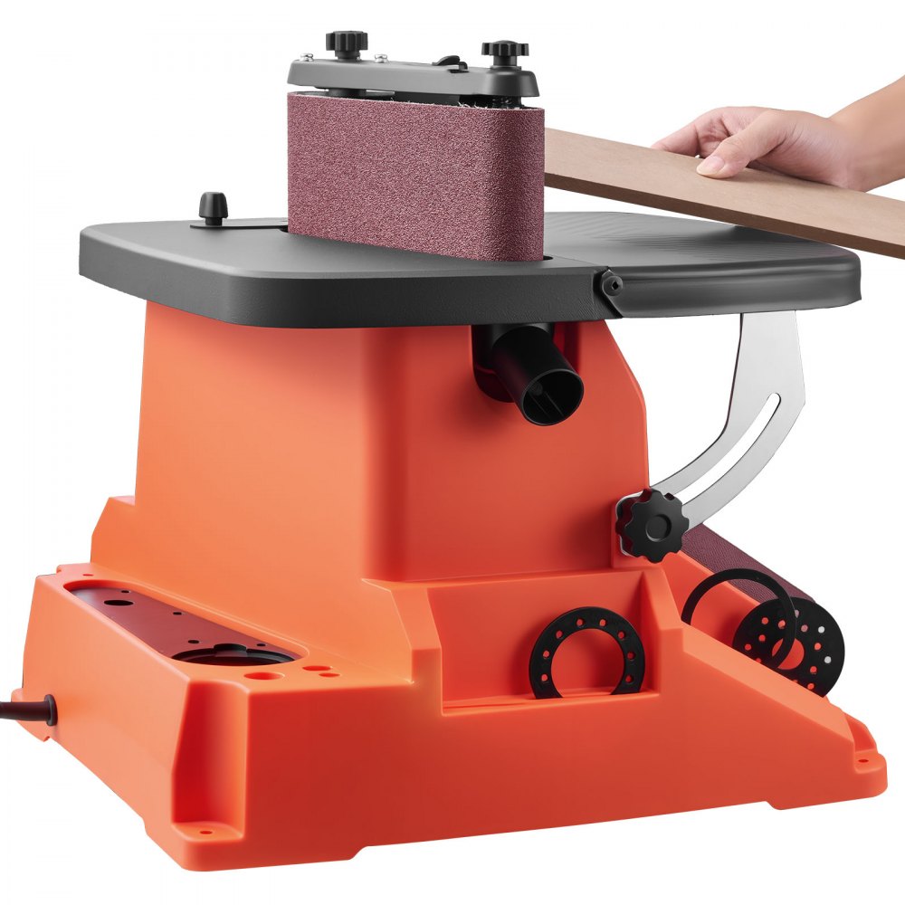 VEVOR Oscillating Belt and Spindle Sander, 2400RPM Benchtop Spindle Sander with 5/8" Stroke, 5 Sleeves (1/2" - 2") & 24" x 3.86" Sanding Belt for Woodworking, Furniture Finishing, DIY Projects