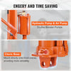 VEVOR Hydraulic Long Ram Jack, 8 Ton Engine Hoist Cylinder with Air Pump and Single Piston Pump, Hydraulic Ram Cylinder Clevis Base for Engine Lift Hoists, Garage/Shop Cranes, Mechanical, Farm