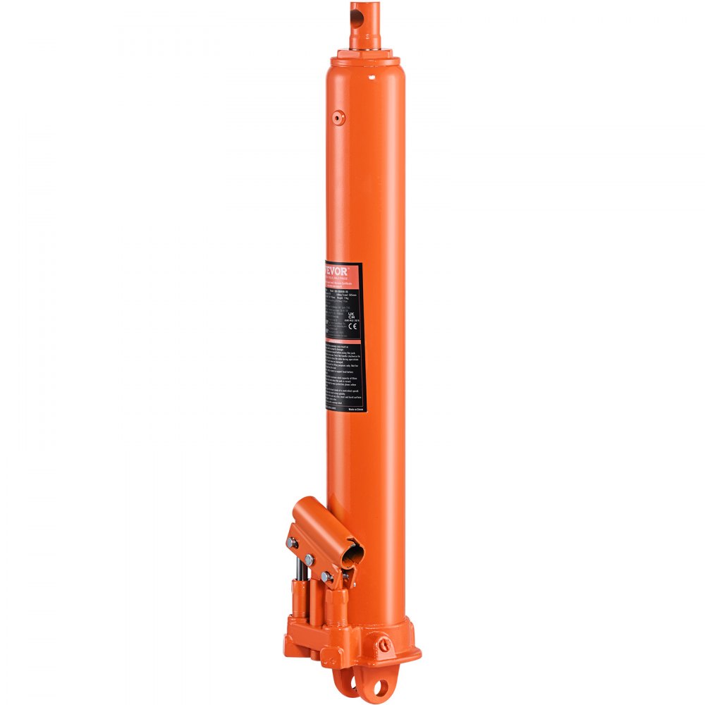 VEVOR Hydraulic Long Ram Jack, 8 Ton Engine Hoist Cylinder with Double Piston Pump And Clevis Base, Hydraulic Ram Cylinder for Engine Lift Hoists, Hydraulic Garage/Shop Cranes, Mechanical, Farm