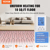 VEVOR Floor Heating Mat,10 Sq.ft. 14℉-113℉ Electric Radiant Floor Heated Warm System with Digital Floor Sensing Thermostat, 110-120V  Includes Installation Monitor, Adhesive Back for Easy Installation