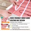 VEVOR Floor Heating Mat,10 Sq.ft. 14℉-113℉ Electric Radiant Floor Heated Warm System with Digital Floor Sensing Thermostat, 110-120V  Includes Installation Monitor, Adhesive Back for Easy Installation
