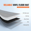 VEVOR Self Adhesive Vinyl Floor Tiles 12 x 12 inch, 50 Tiles 1.5mm Thick Peel & Stick, White Marble Texture DIY Flooring for Kitchen, Dining Room, Bedrooms & Bathrooms, Easy for Home Decor