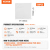 VEVOR Self Adhesive Vinyl Floor Tiles 12 x 12 inch, 50 Tiles 1.5mm Thick Peel & Stick, White Marble Texture DIY Flooring for Kitchen, Dining Room, Bedrooms & Bathrooms, Easy for Home Decor