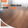 VEVOR Self Adhesive Vinyl Floor Tiles 36 x 6 inch, 36 Tiles 2.5mm Thick Peel & Stick, Deep Brown Wood Grain DIY Flooring for Kitchen, Dining Room, Bedrooms & Bathrooms, Easy for Home Decor