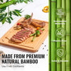 VEVOR Cutting Board, 3 Pieces, Premium Versatile Bamboo Cutting Board with Food-Grade Oil and Juice Groove,Sturdy & Durable Chopping Board with Built-in Handle, Fit for Display, Chopping & Serving