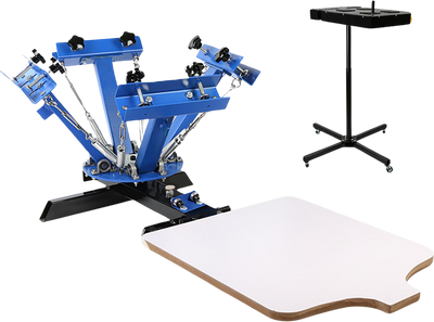 Vevor Silk Screen Printing Press Machine and Flash Dryer 4 Color 1 Station Kit New