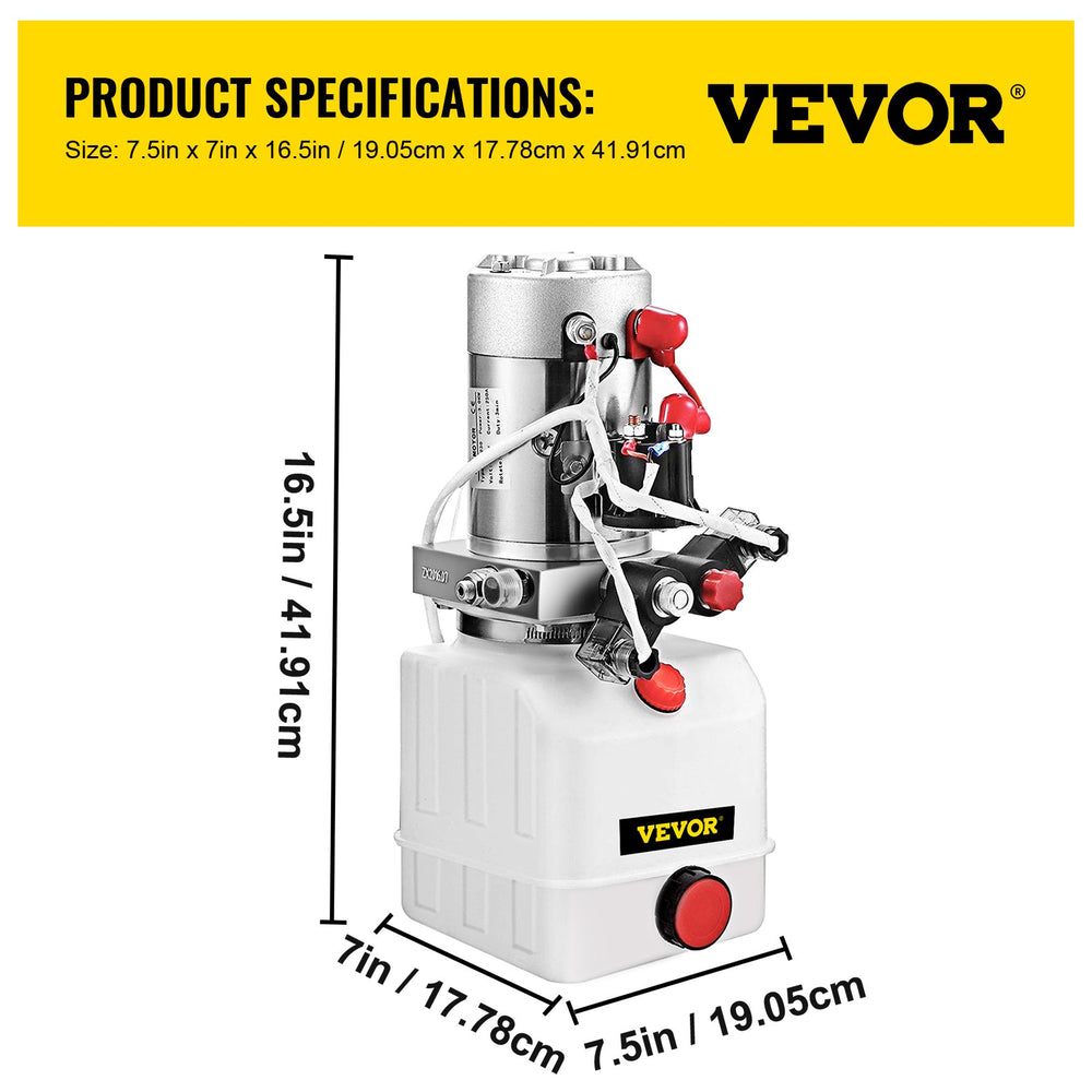 Vevor Hydraulic Pump Electric 4 Quart Double Acting Power Unit New