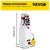 Vevor Hydraulic Pump 6 Quart Single Acting Power Unit 12V New