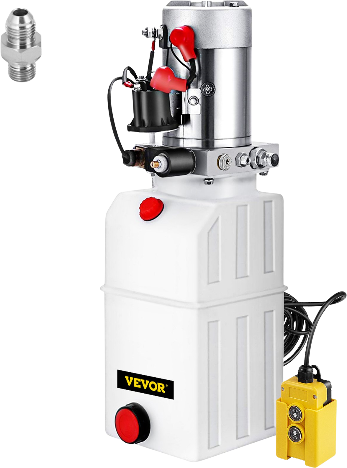 Vevor Hydraulic Pump 6 Quart Single Acting Power Unit 12V New