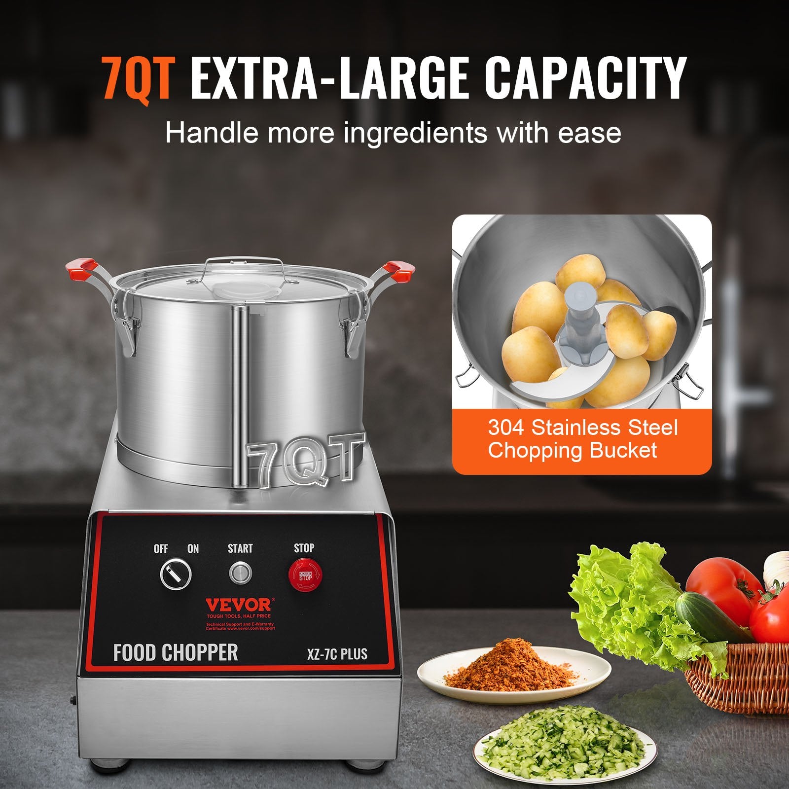 Outlets Food Processor & Vegetable Steamer