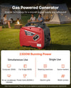Vevor Inverter Generator 2300W/3000W Gas Powered CO Sensor 120V New