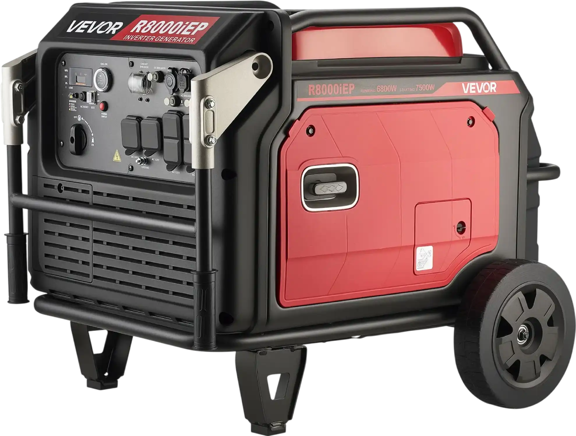 Vevor Inverter Generator 6800W/10000W Gas Remote Start CO Sensor 120/240V New