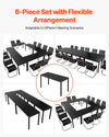 Vevor Conference Table 6-Piece Desk Set with Customizable Layout New