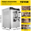 Vevor Commercial Ice Cream Machine with LED Screen Auto Shut-Off One Flavor 1400W New