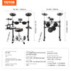 Vevor Electric Drum Kit Foldable with 4 Drums 3 Cymbals 150+ Sounds New