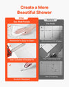 Vevor Shower Wall Panels 60 x 36 x 75 in. Surround Kit Trimmable with 4 Glass Shelves New