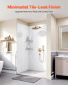 Vevor Shower Wall Panels 60 x 36 x 75 in. Surround Kit Trimmable with 4 Glass Shelves New