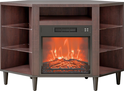 Vevor Fireplace TV Stand with Storage Drawers Cabinets LED Lighting New