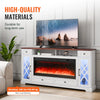 Vevor TV Stand 80" Cabinet with 42" Electric Fireplace 20 LED Lights Remote Control New