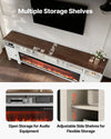 Vevor TV Stand with 60" Electric Fireplace and Storage Drawers Remote Control New