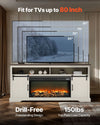 Vevor TV Stand with 36" Electric Fireplace LED Lights for TVs up to 80" New