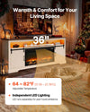 Vevor TV Stand with 36" Electric Fireplace LED Lights for TVs up to 80" New