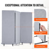 Vevor Office Partition 72" x 65" 3-Panel Soundproof Privacy Screen Freestanding New
