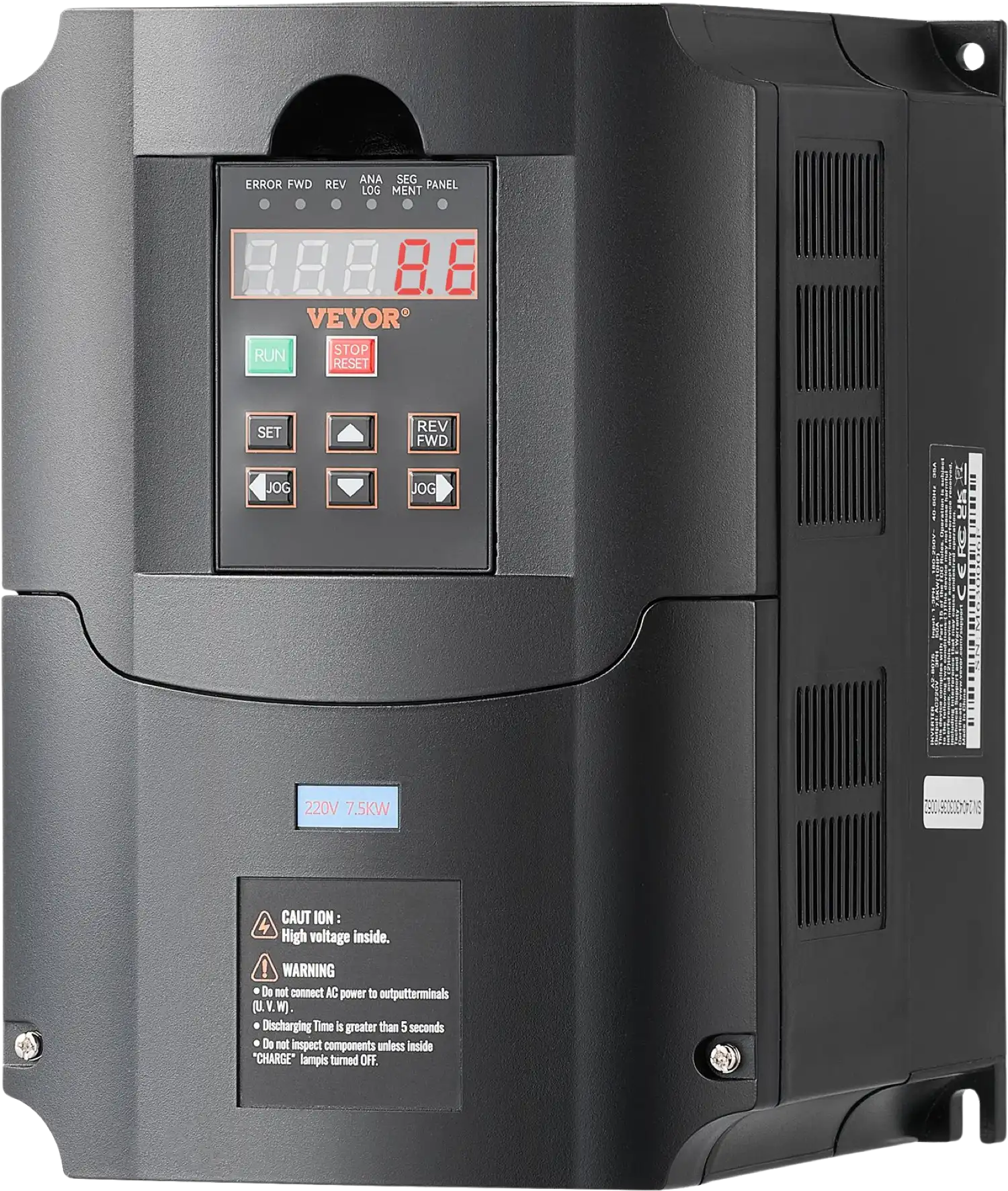 Vevor VFD Variable Frequency Drive 10HP 7.5kW 35A Single Phase or 3-Phase Input New