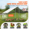 Vevor Metal Chicken Coop 9.8' x 6.5' x 6.5' Spire Roof with Waterproof Cover New