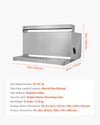 Vevor Semi-Truck Step Tool Box 31 x 30 x 19 in. Aluminum Diamond Plate New