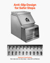 Vevor Semi-Truck Step Tool Box 18 x 27.5 x 25.4 in Aluminum with Lock New