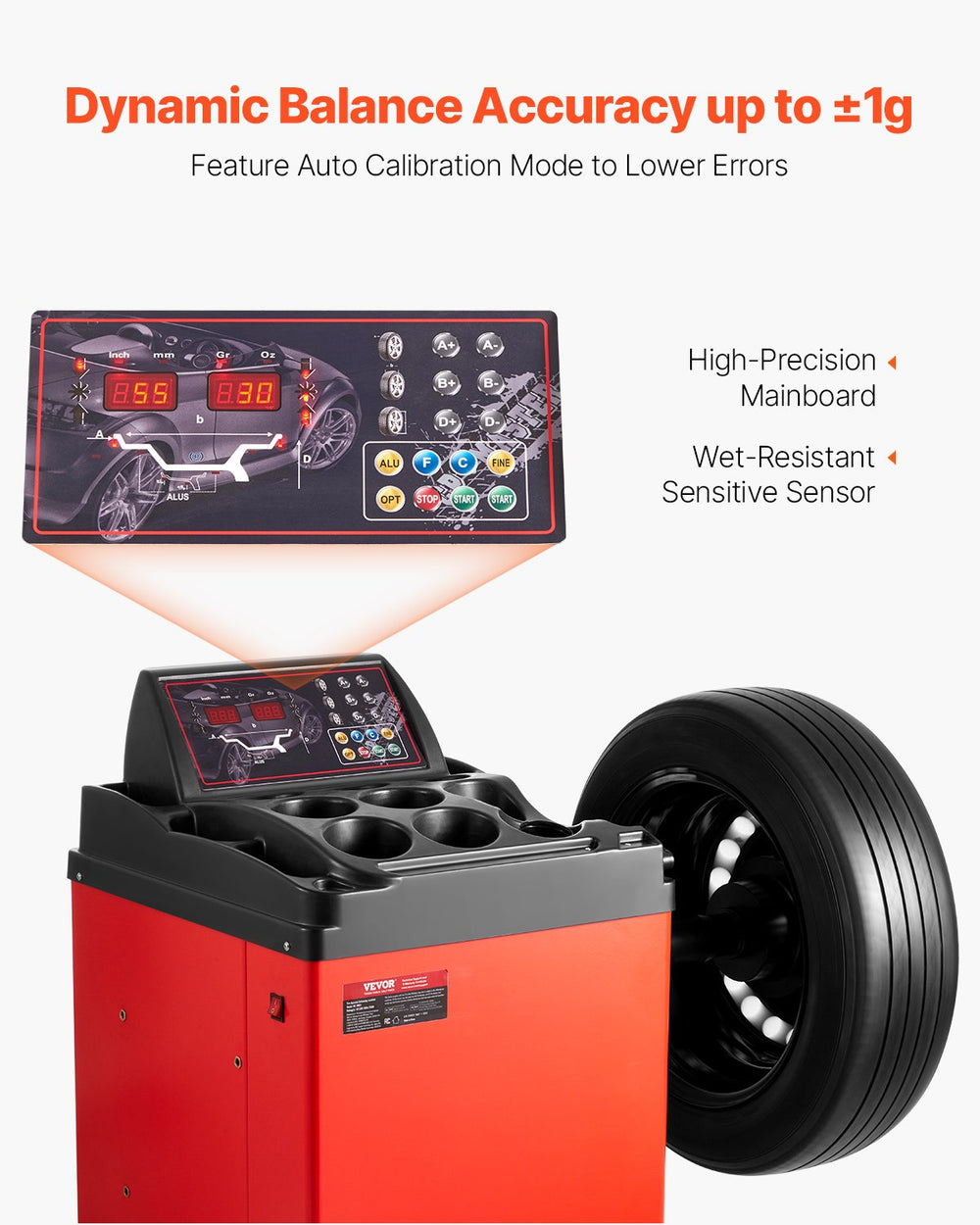 Vevor Electric Tire Changer and Balancer with 18" Spindle Universal Compatibility New