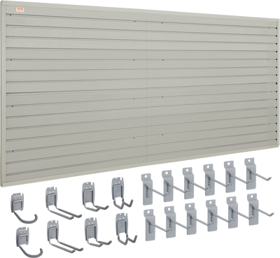 Vevor Slatwall Panels with Hooks 4' x 1' Garage Wall Organizer Set of 8 Panels New