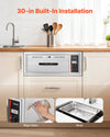 Vevor Electric Drawer Warmer Stainless Steel 85-185°F 500W Built-in Installation New