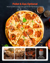 Vevor Outdoor Pizza Oven 12" Dual Fuel Pellet & Propane Portable New