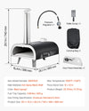 Vevor Outdoor Pizza Oven 12" Dual Fuel Pellet & Propane Portable New