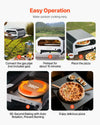 Vevor Pizza Oven 16" Outdoor Propane Gas with Electric Rotation New