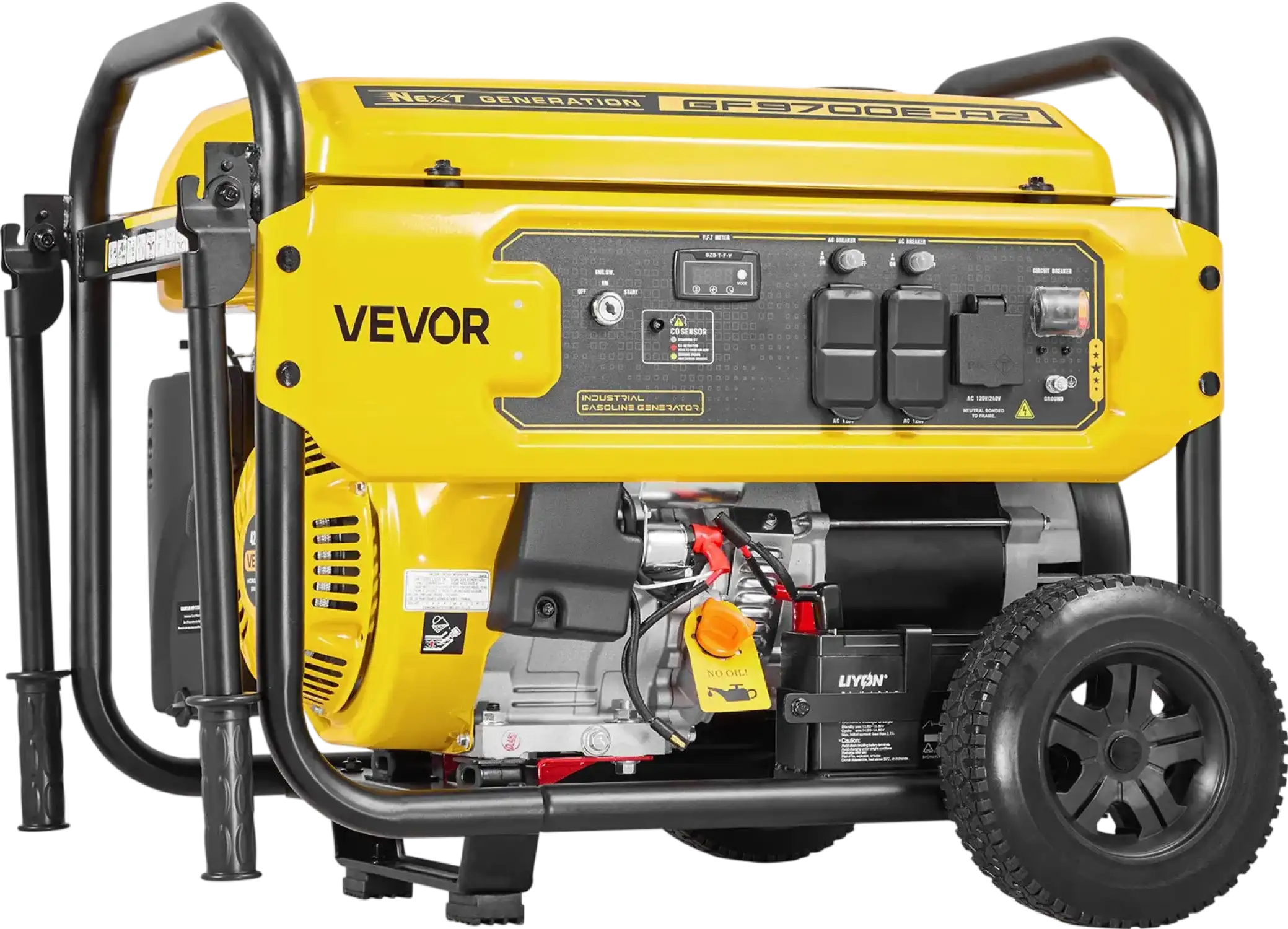 Vevor 7000W/9625W Generator Gasoline 30A 120V/240V with Electric Start CO Sensor New