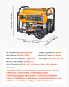 Vevor 9000W/13500W Generator Dual Fuel Gas Liquid Propane 50A Electric Start CO Sensor New