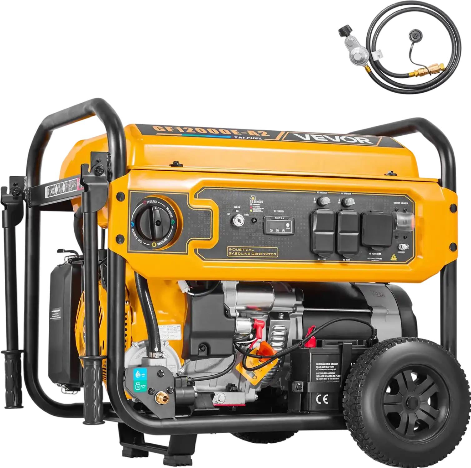 Vevor 9000W/13500W Generator Tri-Fuel Gas Propane Natural Gas 50A 120V/240V Electric Start CO Sensor New