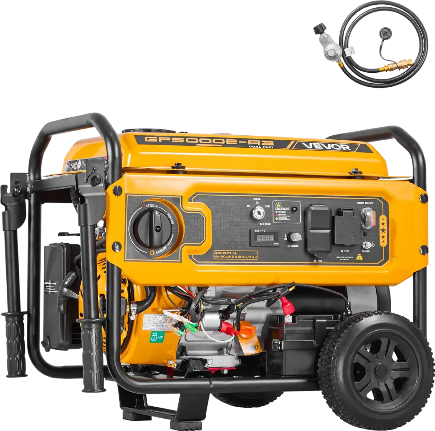 Vevor 3600W/4650W Generator Dual Fuel Gas Liquid Propane 30A Electric Start CO Sensor New