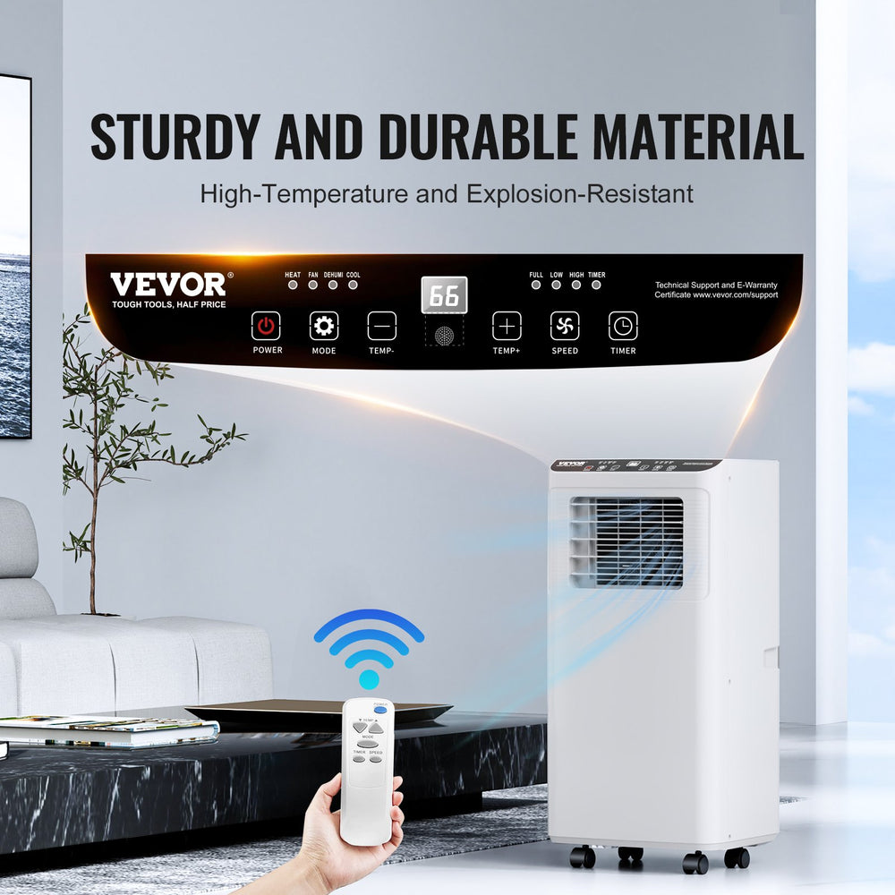 Vevor Portable Air Conditioner 8000 BTU 3-in-1 Cool Dehumidifier Fan 870W New