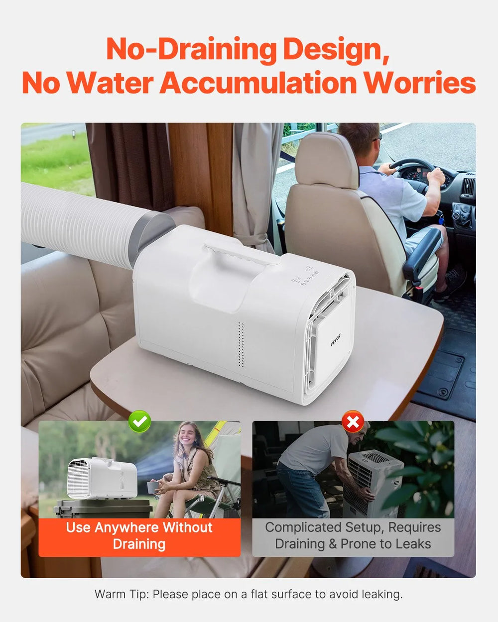 Vevor Portable Air Conditioner 4250 BTU Tent AC for Camping RVs New