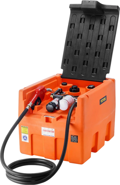 Vevor Diesel Fuel Tank Portable 48 Gallon 10.6 GPM with 12V Electric Transfer Pump New