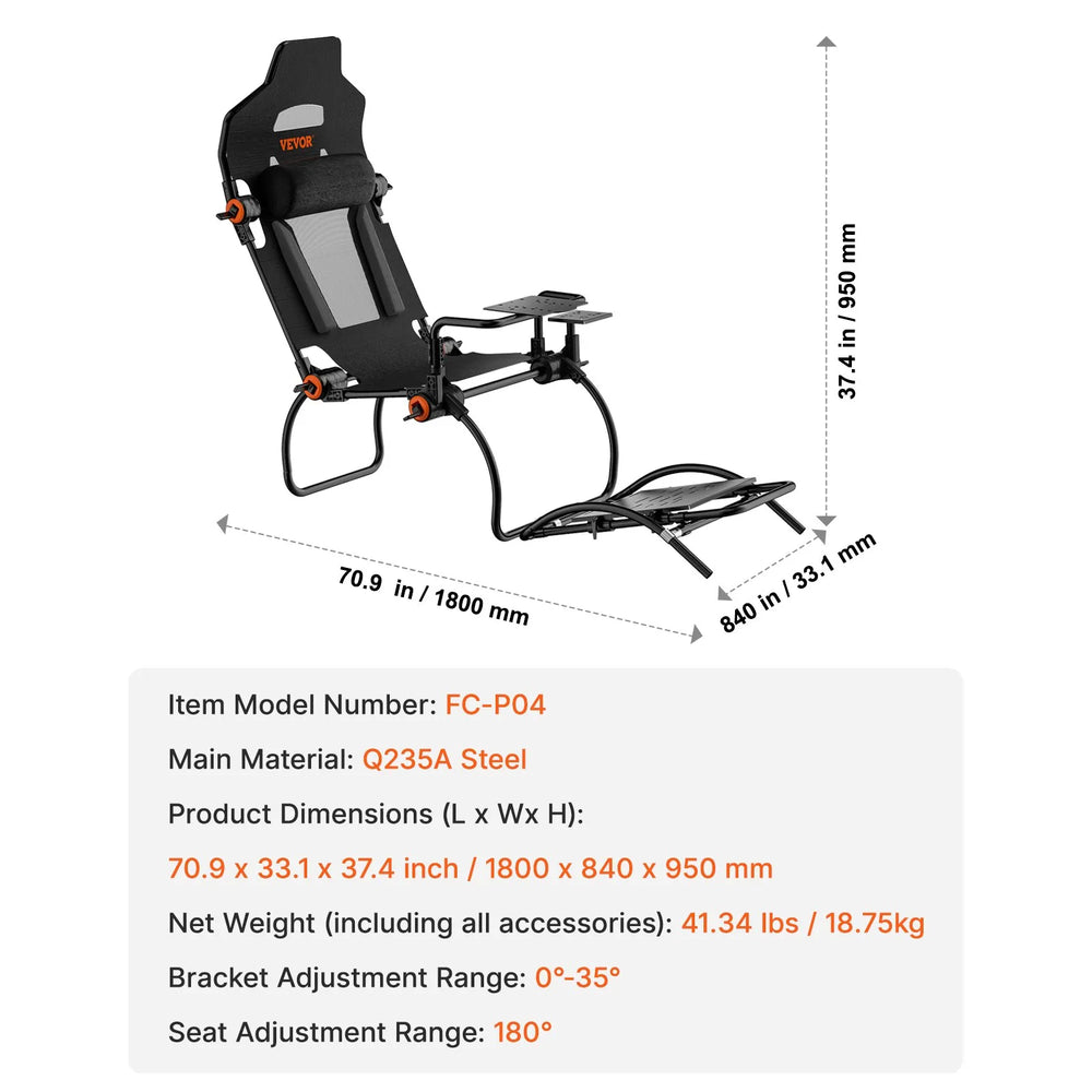 Vevor Racing Wheel Stand Foldable for Logitech G923/G920/G29 New