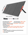 Vevor Solar Panel 300W High-Efficiency Foldable with 10-in-1 DC Adapter New