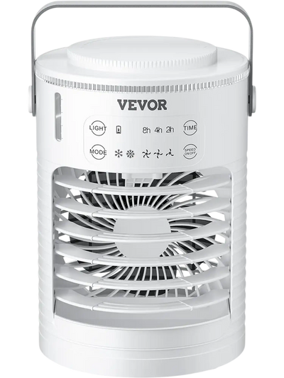 Vevor Portable Air Conditioner 4-in-1 Evaporative Air Cooler 3-Speed 0.6L Water Tank New