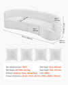 Vevor Sectional Sofa Modern Cloud Plush 112" Curved Modular with Pillows New